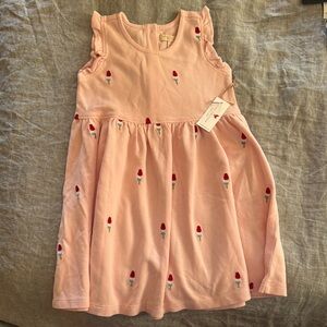 NWT Pink Chicken Charming Pink Kids Dress with Popsicle  Embroidery